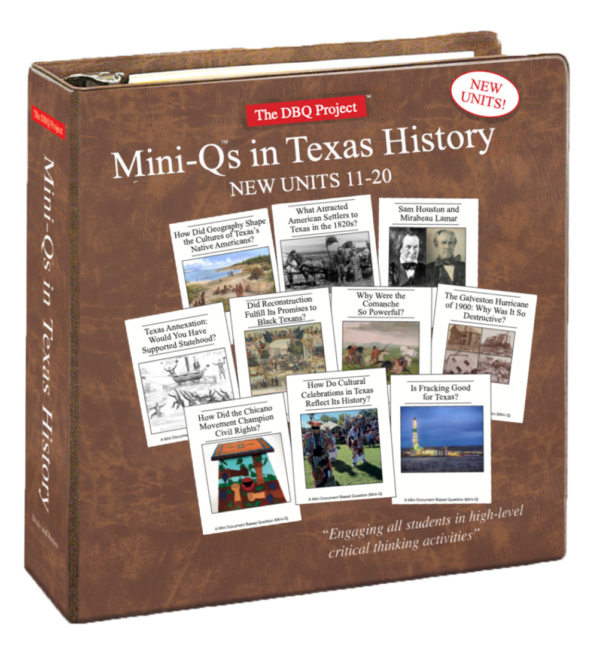 NEW Mini-Qs in Texas History (Units 11-20): Teacher Resource Binder